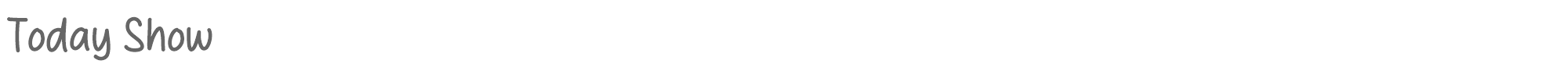 Sample characters Today Show Font